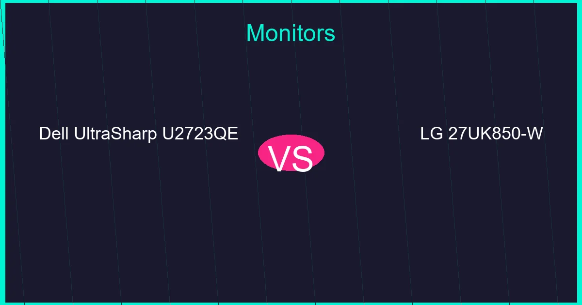 Dell UltraSharp U2723QE vs LG 27UK850-W: 4K Monitor Showdown 2024