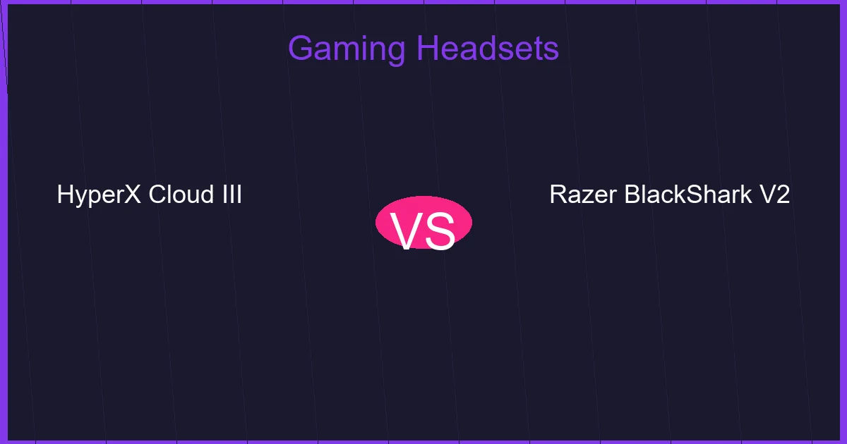 HyperX Cloud III vs Razer BlackShark V2: Gaming Headset Showdown 2024